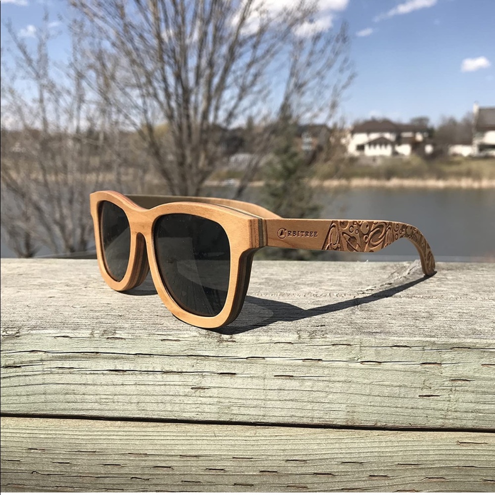 BRAND NEW STYLISH LUXURY (REAL WOOD) WOODEN SUNGLASSES. - Picture 3 of 6